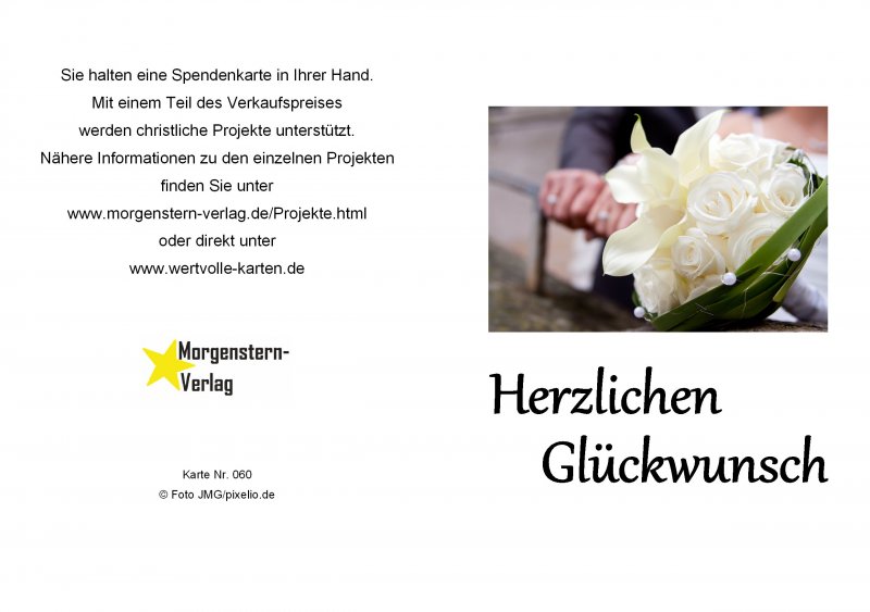 Faltkarte 060 Hochzeit 1. Korinther 13,48a