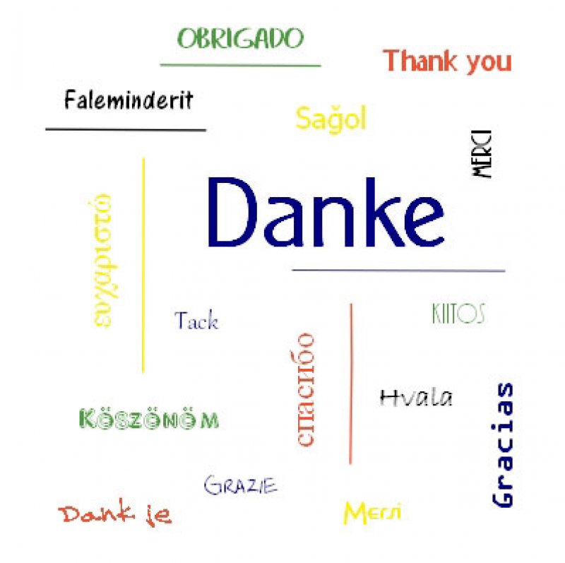 Quadratkarte "Danke" - 1.Thess 5,18a