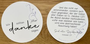 Danke-Kärtchen rund