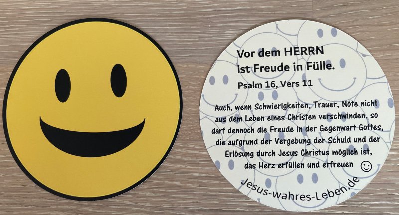 Smiley-Flyer rund